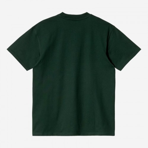 T-SHIRT CARHARTT WIP AMERICAN SCRIPT VERDE ESCURO