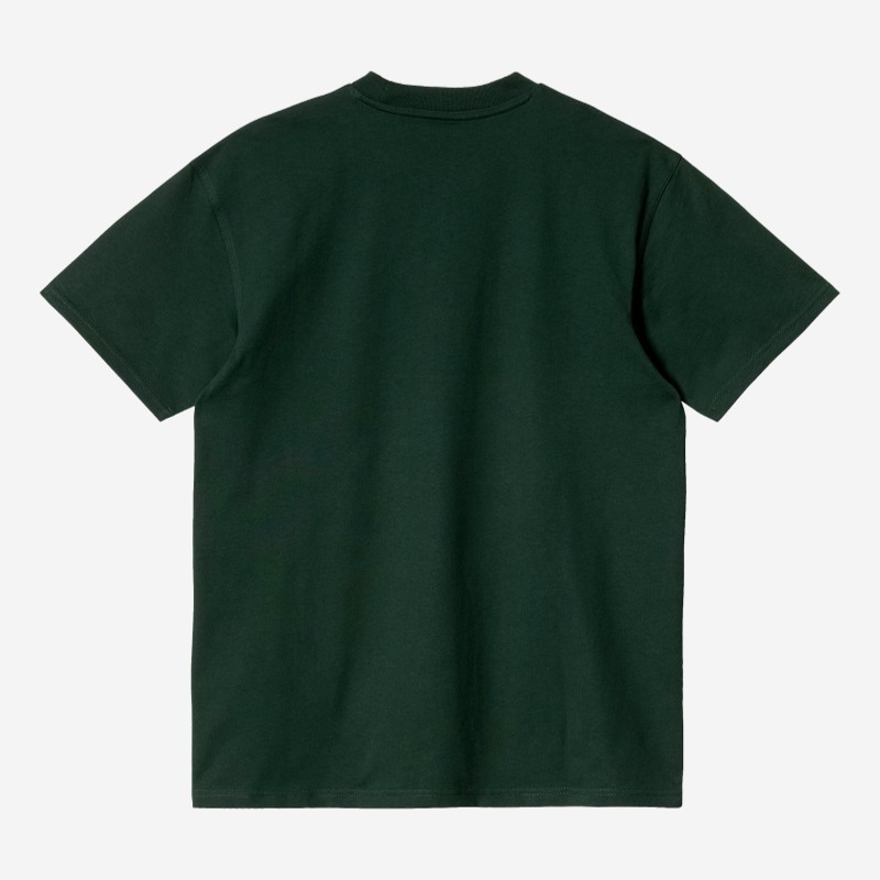 T-SHIRT CARHARTT WIP AMERICAN SCRIPT VERDE ESCURO
