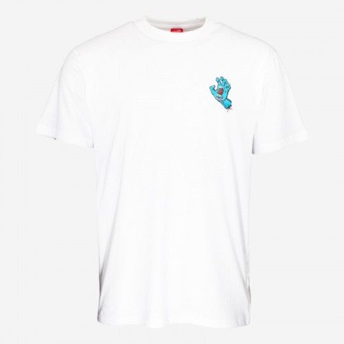 T-SHIRT SANTA CRUZ SCREAMING HAND BRANCO