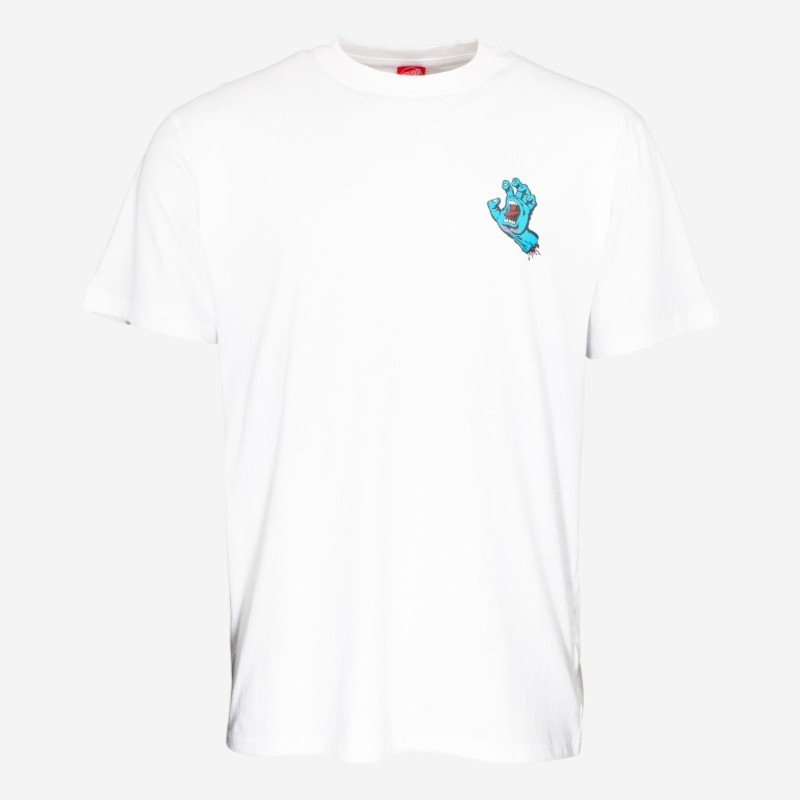 T-SHIRT SANTA CRUZ SCREAMING HAND BRANCO