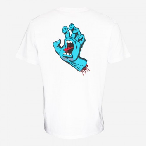 T-SHIRT SANTA CRUZ SCREAMING HAND BRANCO