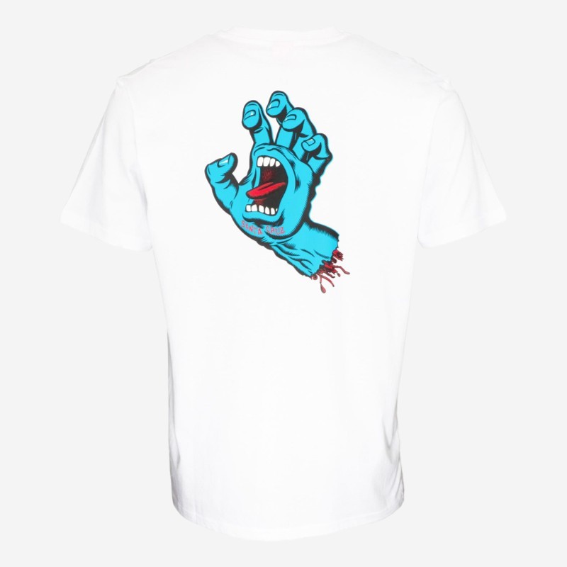 T-SHIRT SANTA CRUZ SCREAMING HAND BRANCO