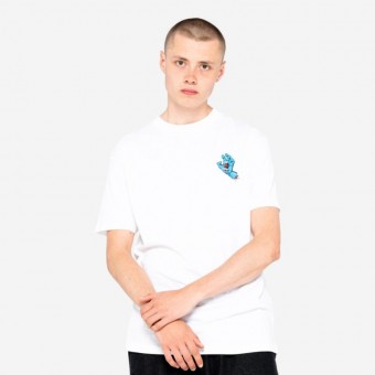 T-SHIRT SANTA CRUZ SCREAMING HAND BRANCO
