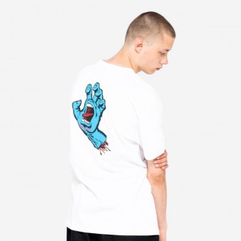 T-SHIRT SANTA CRUZ SCREAMING HAND BRANCO