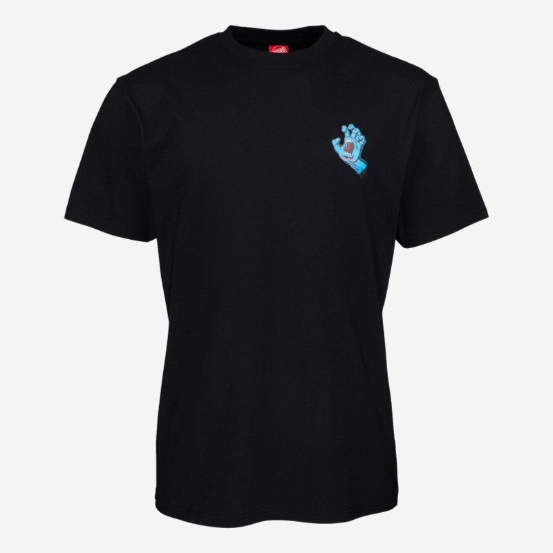 T-SHIRT SANTA CRUZ SCREAMING HAND PRETO
