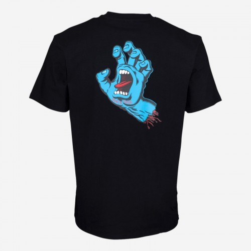 T-SHIRT SANTA CRUZ SCREAMING HAND PRETO