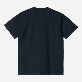 T-SHIRT CARHARTT WIP AMERICAN SCRIPT AZUL ESCURO