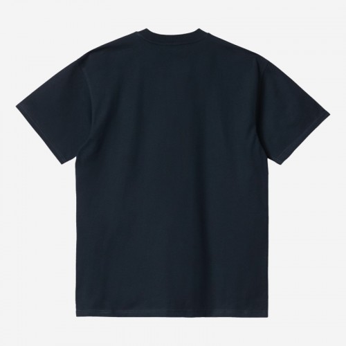 T-SHIRT CARHARTT WIP AMERICAN SCRIPT AZUL ESCURO