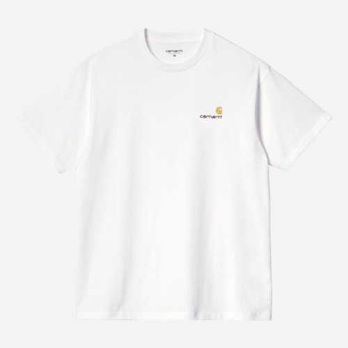 T-SHIRT CARHARTT WIP AMERICAN SCRIPT BRANCO