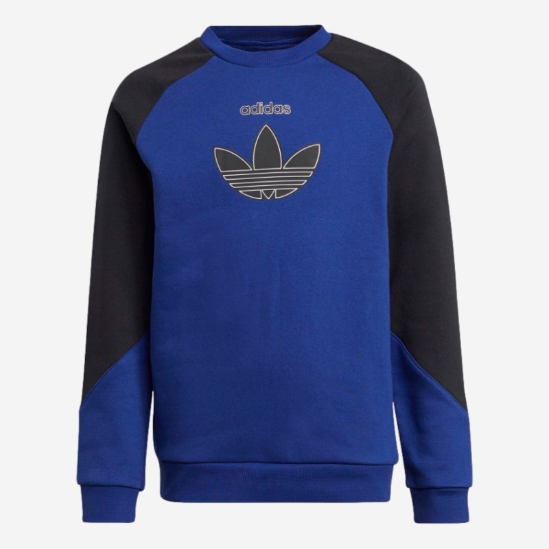 SWEAT ADIDAS CREW J AZUL/PRETO