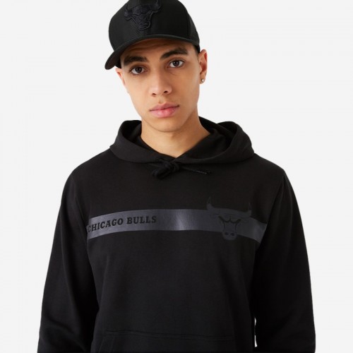 SWEAT NEW ERA TEAM LOGO CHICAGO BULLS PRETO