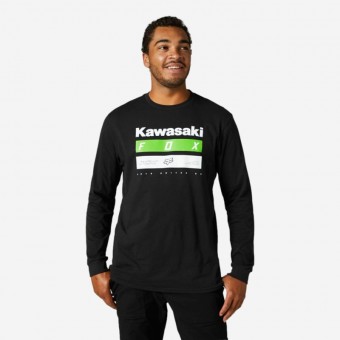 L/SLEEVE FOX KAWI STRIPES PRETO