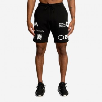 CALÇÕES RVCA SPORT PR/BRANCO