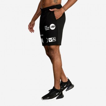 CALÇÕES RVCA SPORT PR/BRANCO