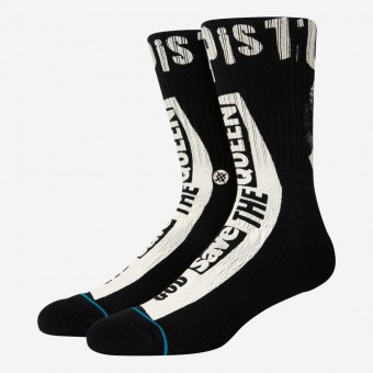 MEIAS STANCE GOD SAVE THE QUEEN PR/BRANCO