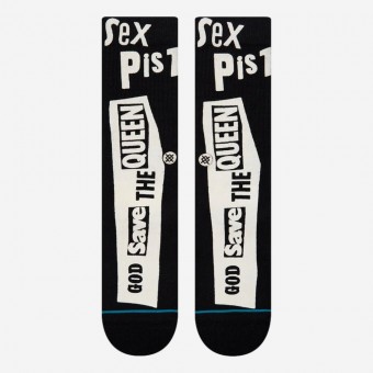 MEIAS STANCE GOD SAVE THE QUEEN PR/BRANCO