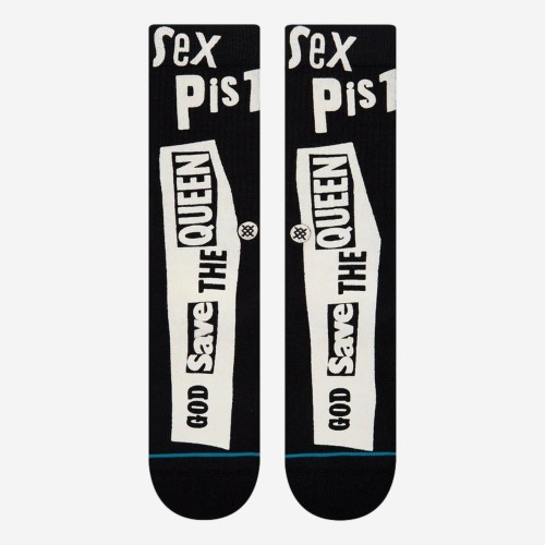 MEIAS STANCE GOD SAVE THE QUEEN PR/BRANCO