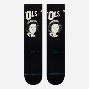 MEIAS STANCE GOD SAVE THE QUEEN PR/BRANCO