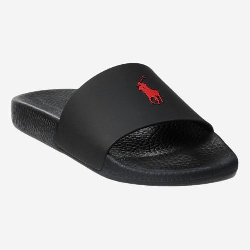 CHINELOS POLO RALPH LAUREN SLIDE PR/VERMELHO