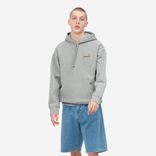 SWEAT CARHARTT WIP AMERICAN SCRIPT CINZA