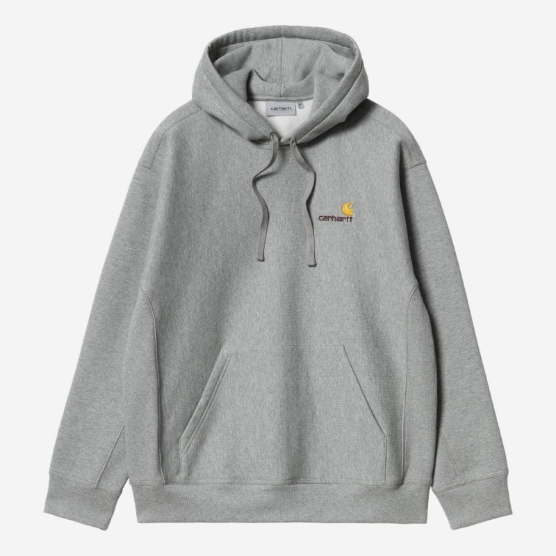 SWEAT CARHARTT WIP AMERICAN SCRIPT CINZA