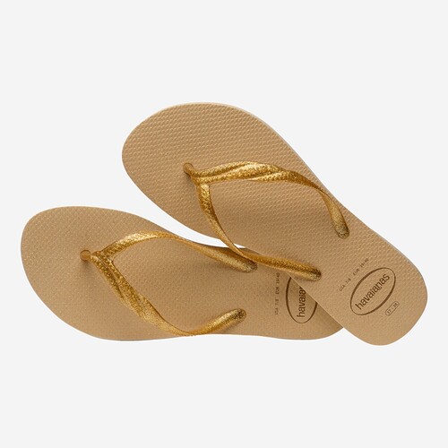 CHINELOS HAVAIANAS FANTASIA GLOSS DOURADO