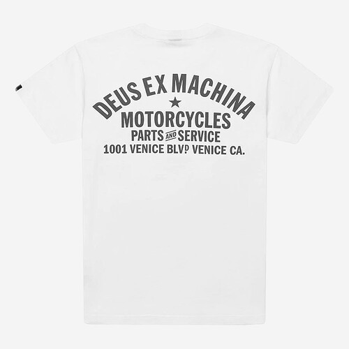 T-SHIRT DEUS EX MACHINA VENICE ADDRESS BRANCO