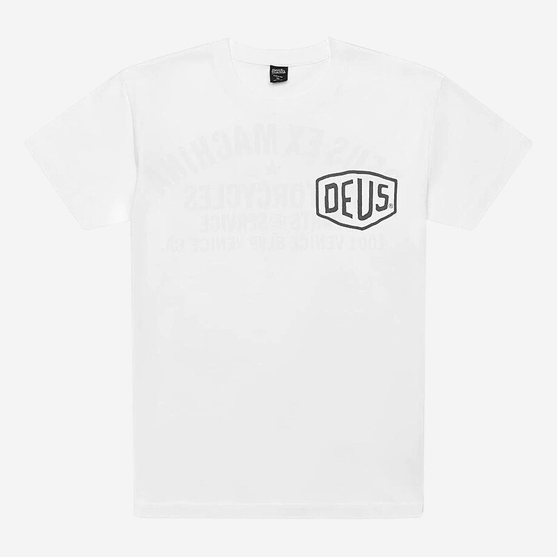 T-SHIRT DEUS EX MACHINA VENICE ADDRESS BRANCO