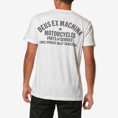T-SHIRT DEUS EX MACHINA VENICE ADDRESS BRANCO