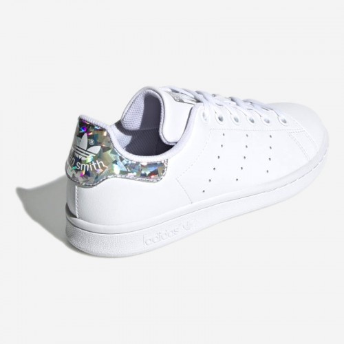 TENIS ADIDAS STAN SMITH J BR/PRATEADO