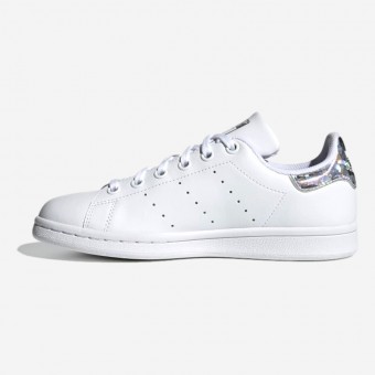 TENIS ADIDAS STAN SMITH J BR/PRATEADO