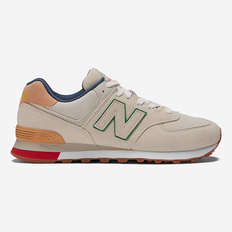 TENIS NEW BALANCE 574 BEGE/AZ