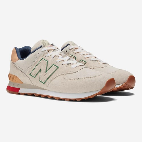 TENIS NEW BALANCE 574 BEGE/AZ