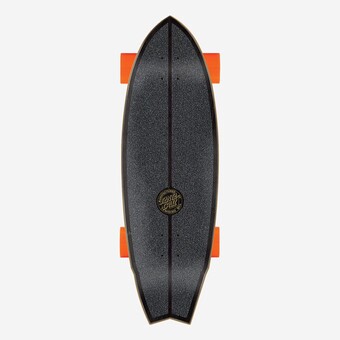 SURF SKATE SANTA CRUZ FLAME DOT SHARK VERMELHO/PRETO