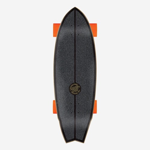 SURF SKATE SANTA CRUZ FLAME DOT SHARK VERMELHO/PRETO