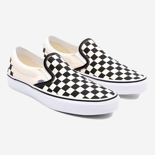TENIS VANS SLIP ON CHECKERBOARD BR/PRETO