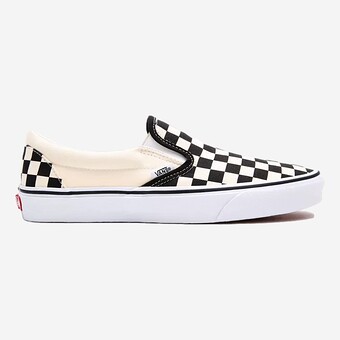 TENIS VANS SLIP ON CHECKERBOARD BR/PRETO