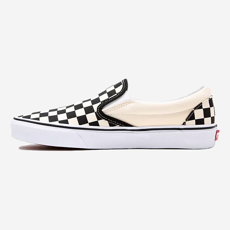 TENIS VANS SLIP ON CHECKERBOARD BR/PRETO