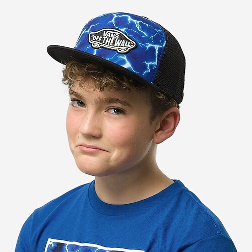 CAP VANS CLASSIC PATCH JR PR/AZUL