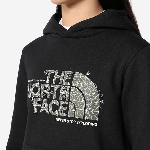 SWEAT TNE NORTH FACE TEENS DREW PEAK JR PRETO