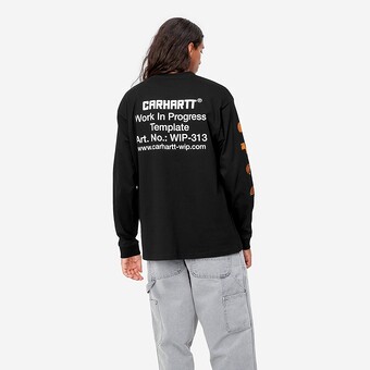 L/S CARHARTT WIP LINOGRAPH PRETO