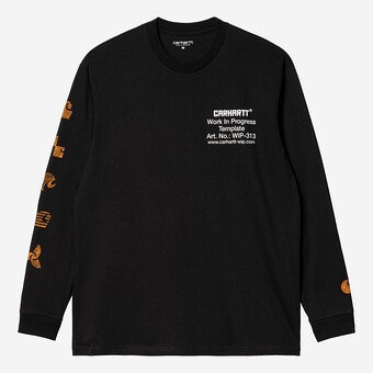 L/S CARHARTT WIP LINOGRAPH PRETO