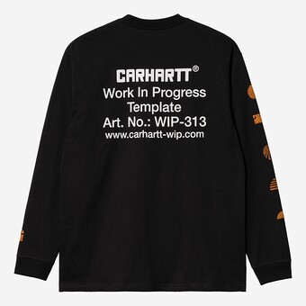 L/S CARHARTT WIP LINOGRAPH PRETO