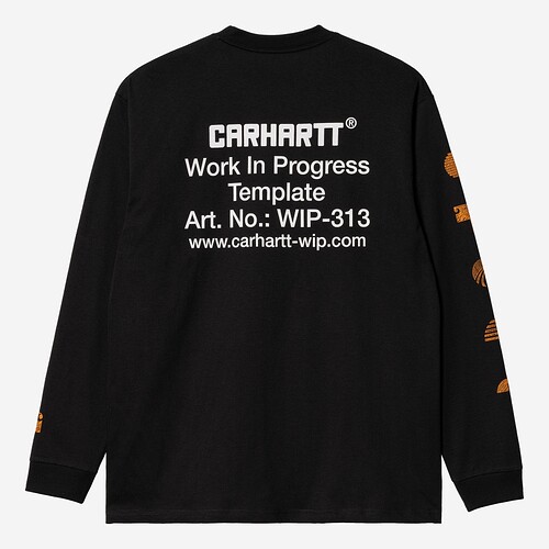 L/S CARHARTT WIP LINOGRAPH PRETO