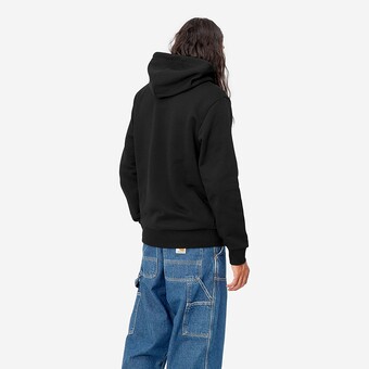 SWEAT CARHARTT WIP HOODED SCRIPT EMBROIDERY PRETO