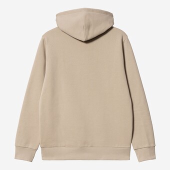 SWEAT CARHARTT WIP HOODED SCRIPT EMBROIDERY BEGE/PRETO