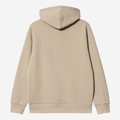 SWEAT CARHARTT WIP HOODED SCRIPT EMBROIDERY BEGE/PRETO