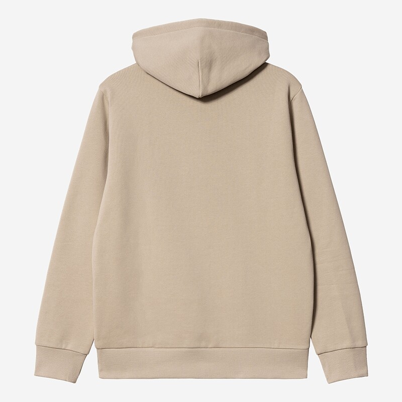 SWEAT CARHARTT WIP HOODED SCRIPT EMBROIDERY BEGE/PRETO