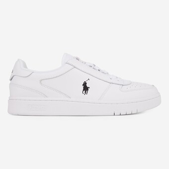 TENIS POLO RALPH LAUREN COURT LEATHER BR/PRETO