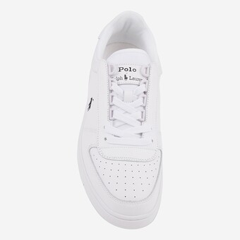 TENIS POLO RALPH LAUREN COURT LEATHER BR/PRETO